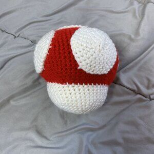 Crocheted Mario Inspired Mushroom Plush